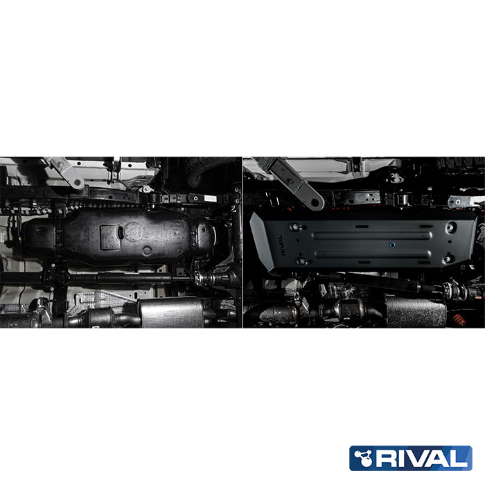 Rival Unterfahrschutz Alu 3 mm für Ford Ranger, 2022-heute, 3.0D; 2,0D Bi-Turbo AT 4WD , Kraftstofftankschutz