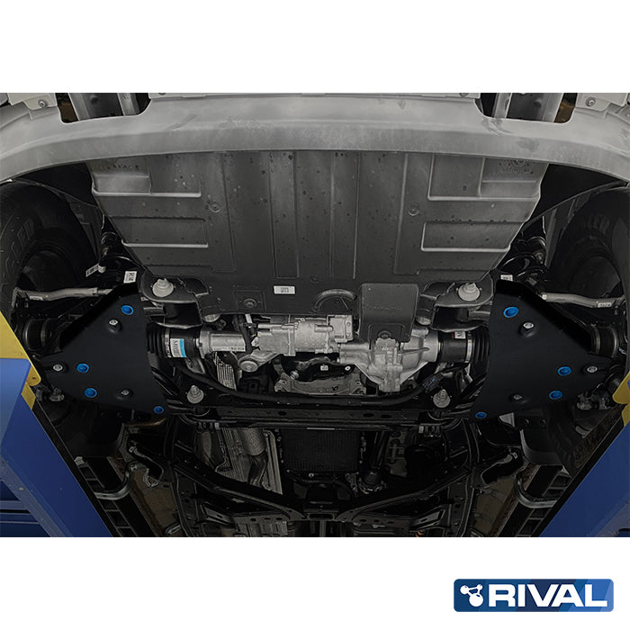 Rival Unterfahrschutz Alu 3 mm für Ford Ranger, 2022-heute, 3.0D; 2,0D Bi-Turbo AT 4WD (FIT ONLY WITH WHEELS 18R or more) , A-arms