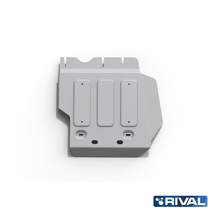 Rival Unterfahrschutz Alu 6mm für Jeep Wrangler, 2007-2018, 2-Doors/4-Doors 2,8D, Verteilergetriebe, Silver, Aluminum