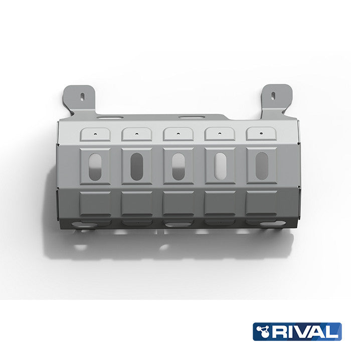 Rival Unterfahrschutz Alu 6mm für Jeep Wrangler, 2007-2018, 2-Doors/4-Doors 2,8D; 3,6, Exhaust pipe, Silver, Aluminum