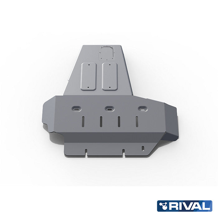 Rival Unterfahrschutz Alu 6mm für Jeep Wrangler, 2007-2018, 2-Doors/4-Doors 2,8D , Motor + Getriebe, Silver, Aluminum