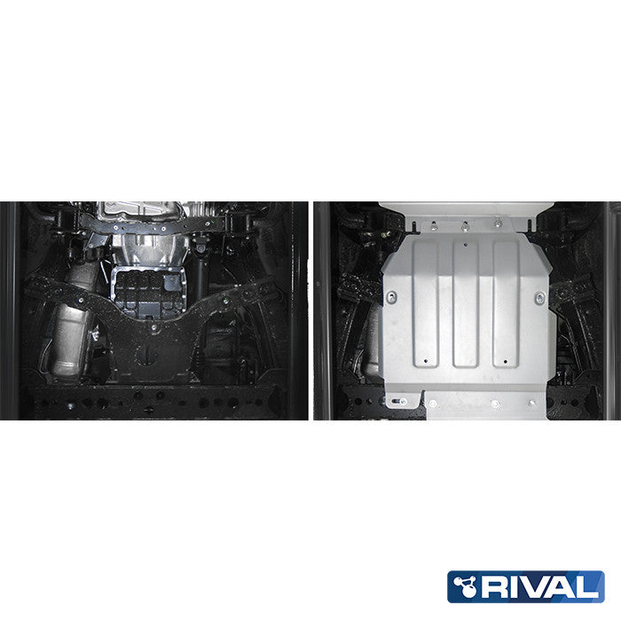 Rival Unterfahrschutz Alu 6mm für Mercedes Benz X-Class, 2018-heute, 2,3TD; 3,0D, Getriebe, Silver, Aluminum