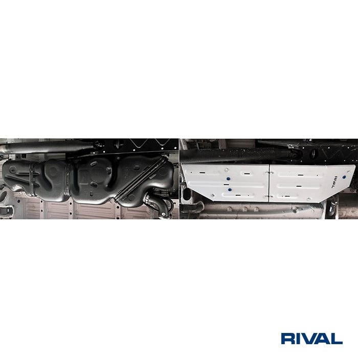Rival Unterfahrschutz Alu 6mm für Mercedes Benz Sprinter, 2023-heute, 2.1D, Kraftstofftankschutz, Silver, Aluminum