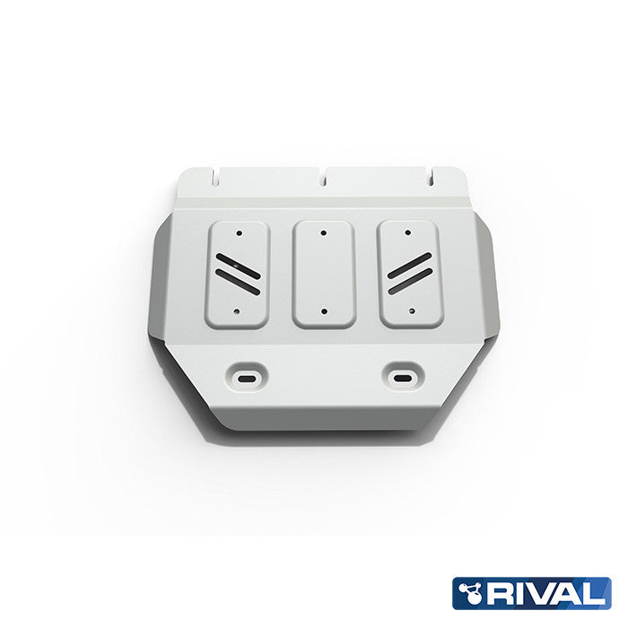 Rival Unterfahrschutz Alu 6mm für Mitsubishi L200 / Triton, 2007-2015, 2,5TD, Verteilergetriebe, Silver, Aluminum