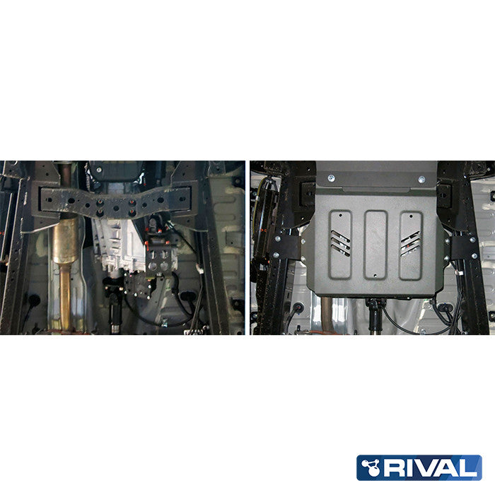 Rival Unterfahrschutz Alu 6mm für Fiat Fullback, 2016-heute, 2,4D, Verteilergetriebe, Silver, Aluminum