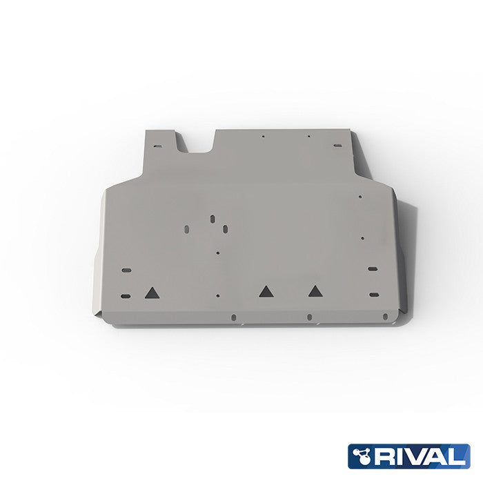 Rival Unterfahrschutz Alu 6mm für Toyota Land Cruiser HZJ78 / HZJ79, 2007-2023, 4,2D, Getriebe + Verteilergetriebe, Silver, Aluminum