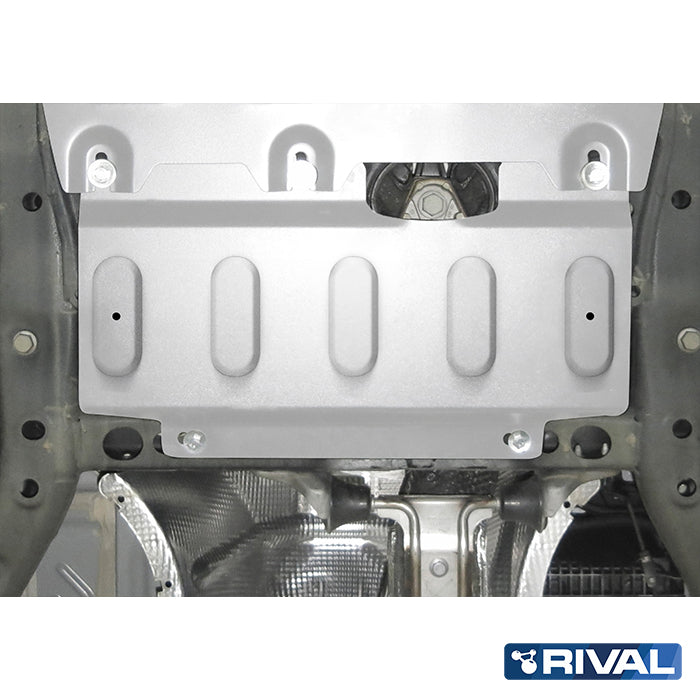 Rival Unterfahrschutz Alu 6mm für MAN TGE, 2018-heute, 2.0D, Electric steering rack motor, Silver, Aluminum