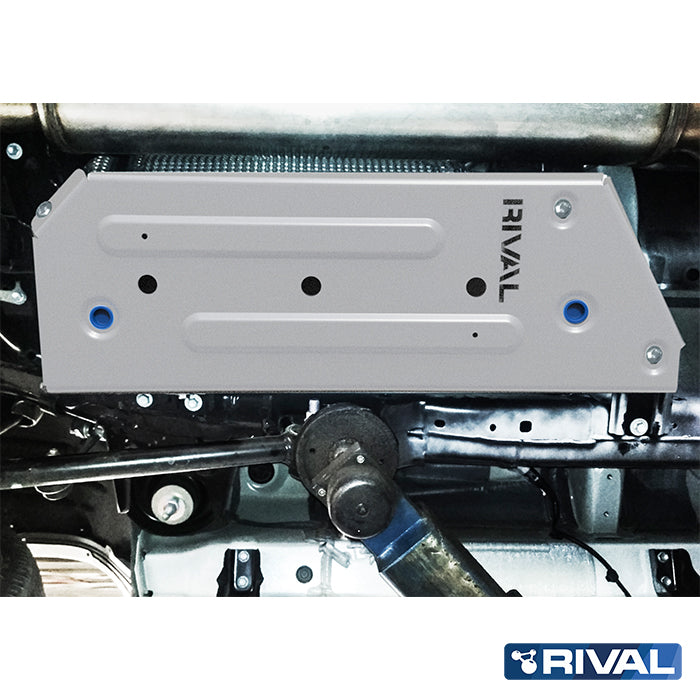 Rival Unterfahrschutz Alu 6mm für Toyota Land Cruiser 300, 2021-heute, 3.5; 4.0; 3.3TD (except GR Sport), Kraftstofftankschutz, Silver, Aluminum