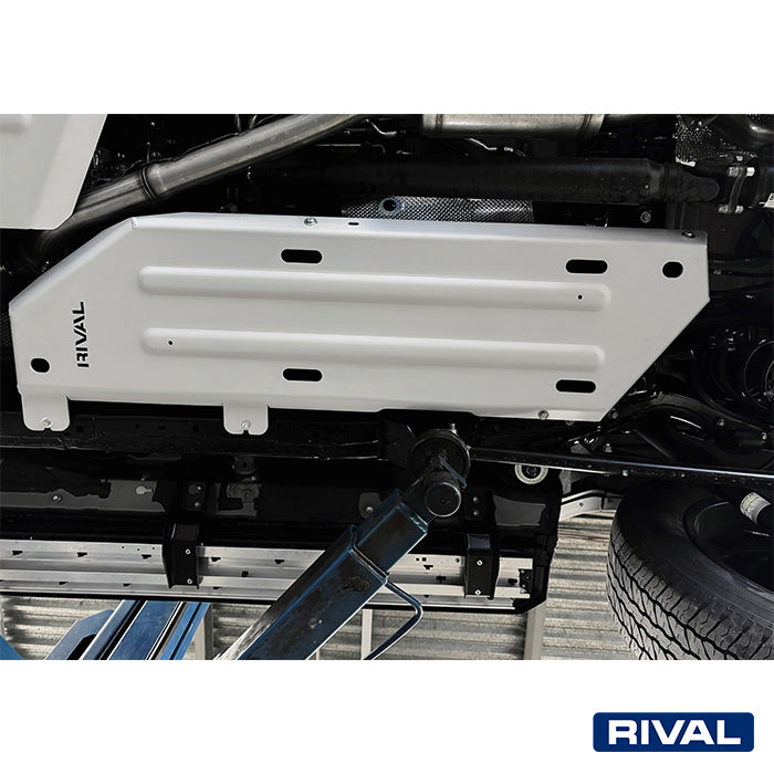 Rival Unterfahrschutz Alu 6mm für Toyota Land Cruiser Prado 250, 2024-heute, 2.8D; 2.4; 2.7, Kraftstofftankschutz, Silver, Aluminum