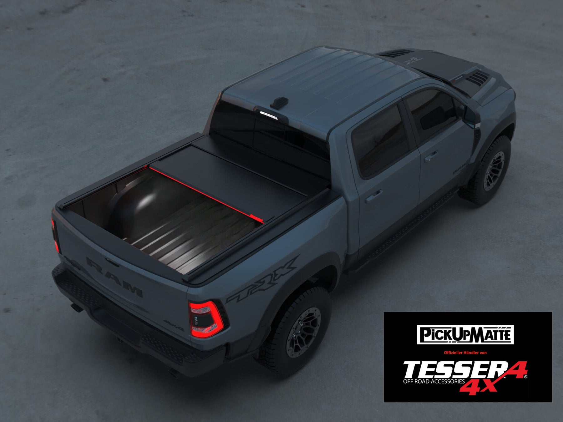 Laderaumrollo Tessera Roll+ Dodge Ram 1500 / 1500 TRX / 1500 CLASSIC, schwarz matt