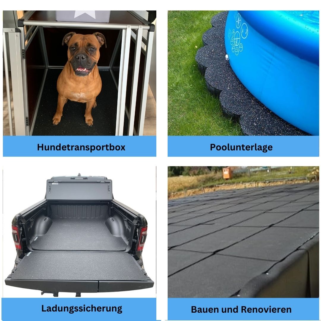 HundeMatte Gummimatte Unterlage für Hunde TransportBox cm-genauer Zuschnitt