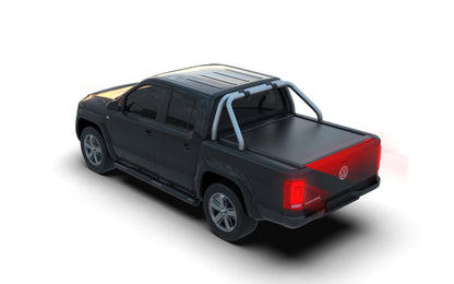 Pickuprollo Tessera Roll+ für VW Amarok – Laderaumabdeckung aus Aluminium, Schwarz Matt
