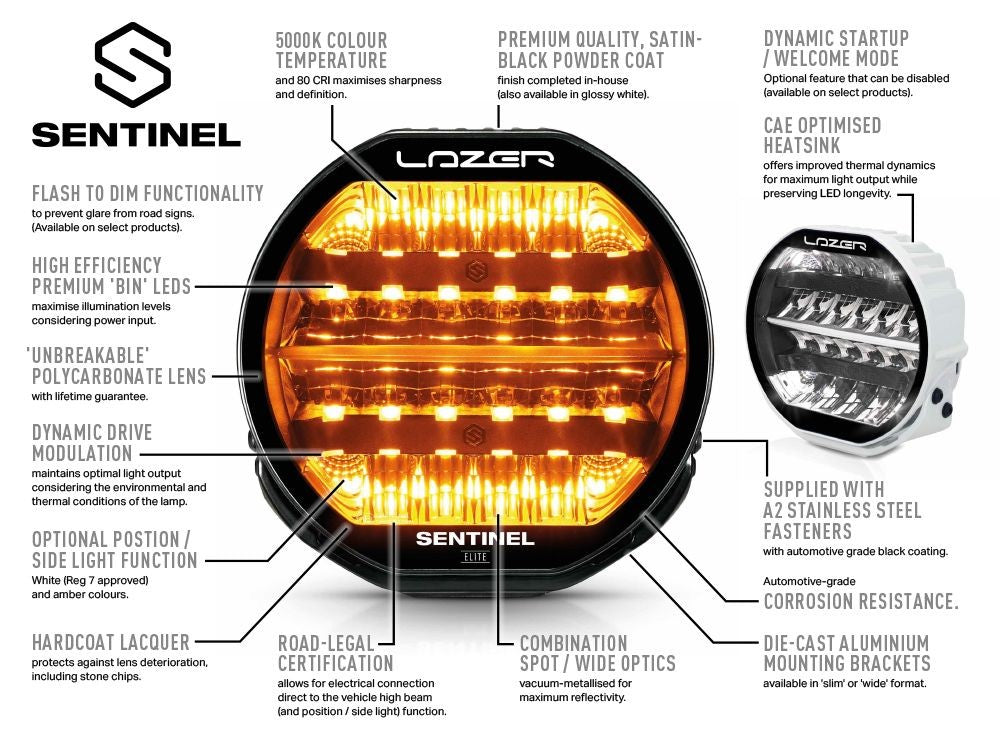 Lazer Lamps SENTINEL 9" HIGHLINE Gen2 ELITE PL2