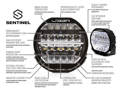 Lazer Lamps SENTINEL 7" Standard black