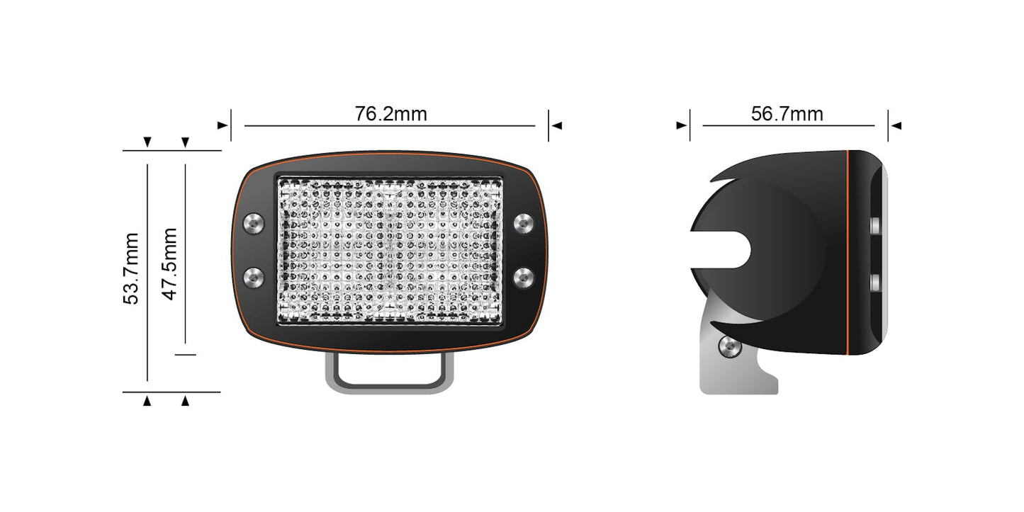 STEDI 10W Mini V2 LED Flood Light – Warmweiß/Amber
