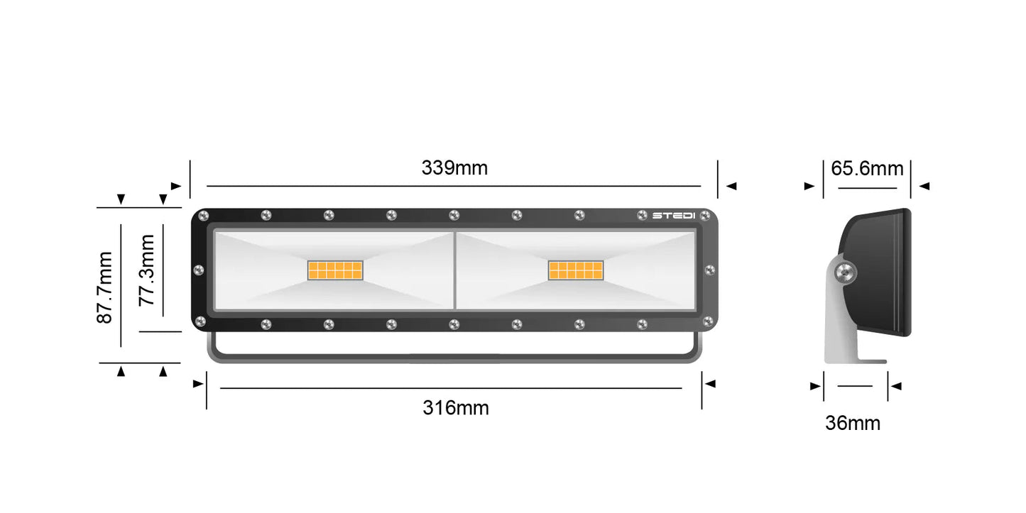 STEDI 14 Zoll 120W Hyper Flood LED LED – Arbeitsscheinwerfer