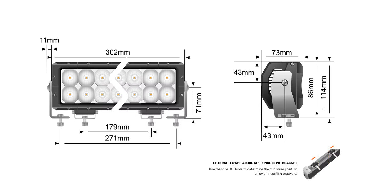 STEDI LED – Lightbar ST4K 12 Zoll
