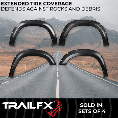 TrailFX Fender Flares - Robuste Kotflügelverbreiterunge Pocket Style, 51/64mm, für deinen Dodge Ram 1500 2009--heute) - 4. Gen. Classic Modelll