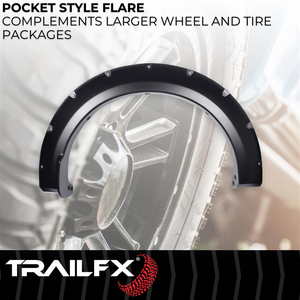TrailFX Fender Flares - Robuste Kotflügelverbreiterunge Pocket Style, 51/64mm, für deinen Ford F150 (2021-heute)