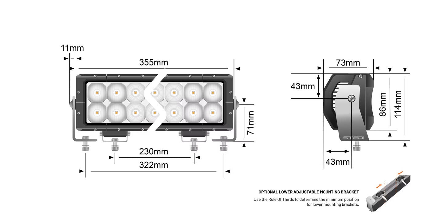 STEDI LED – Lightbar ST4K 14 Zoll