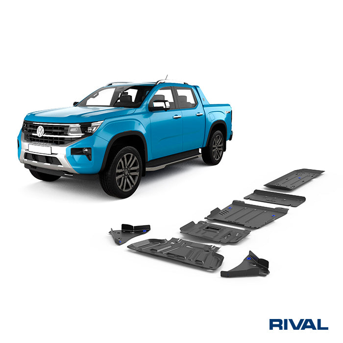 Rival Unterfahrschutz Alu 3 mm für Volkswagen Amarok, 2023-heute, 2.0D, 3.0D AT 4WD , full kit w/ tank (6 pcs)