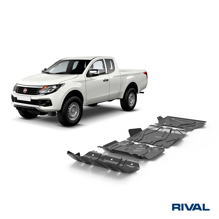 Rival Unterfahrschutz Stahl 3 mm für Mitsubishi L200 / Triton, 2015-2023, 2,4D; 2,2D , Full kit w/o tank (4 pcs)