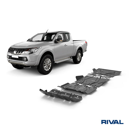 Rival Unterfahrschutz Stahl 3 mm für Mitsubishi Pajero Sport, 2021-heute, 3,0/2,4D , Full kit w/o tank (4 pcs)