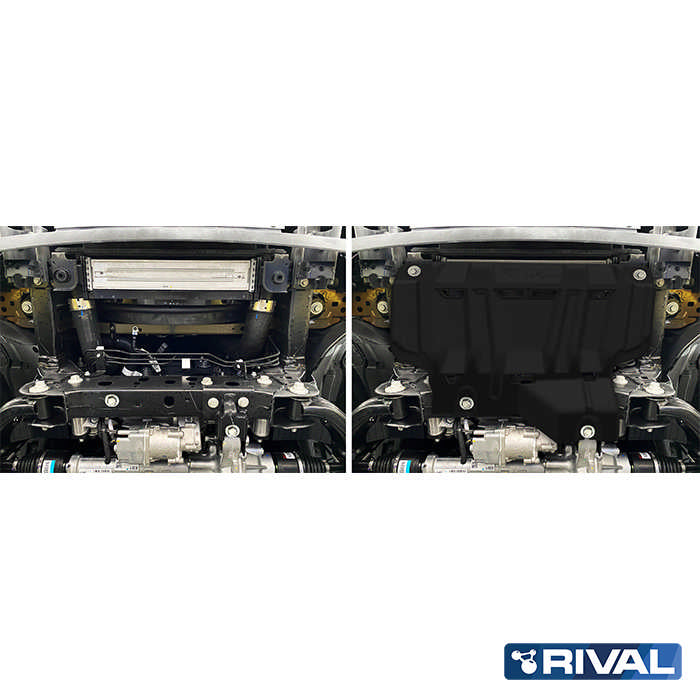 Rival Unterfahrschutz Stahl 3 mm für Volkswagen Amarok, 2023-heute, 2.0D, 3.0D AT 4WD , Kühler