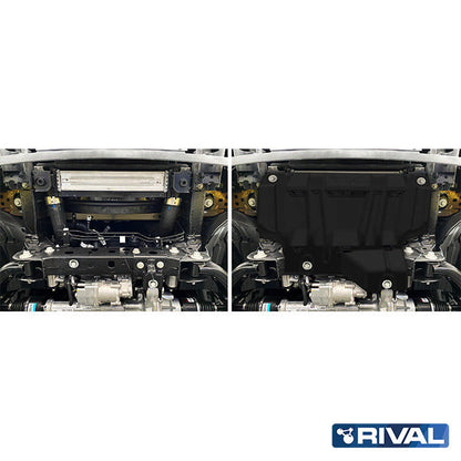 Rival Unterfahrschutz Stahl 3 mm für Volkswagen Amarok, 2023-heute, 2.0D, 3.0D AT 4WD , Kühler