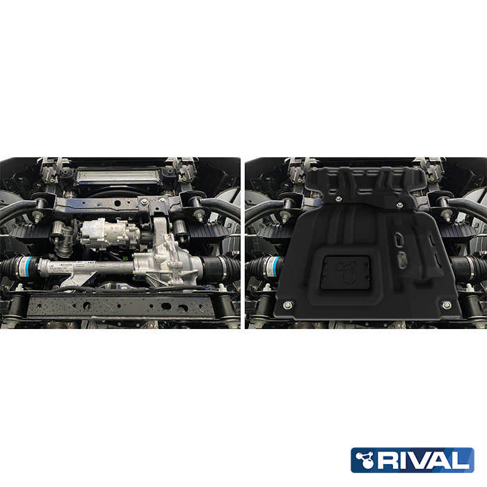 Rival Unterfahrschutz Alu 3 mm für Volkswagen Amarok, 2023-heute, 2.0D, 3.0D AT 4WD , Motor