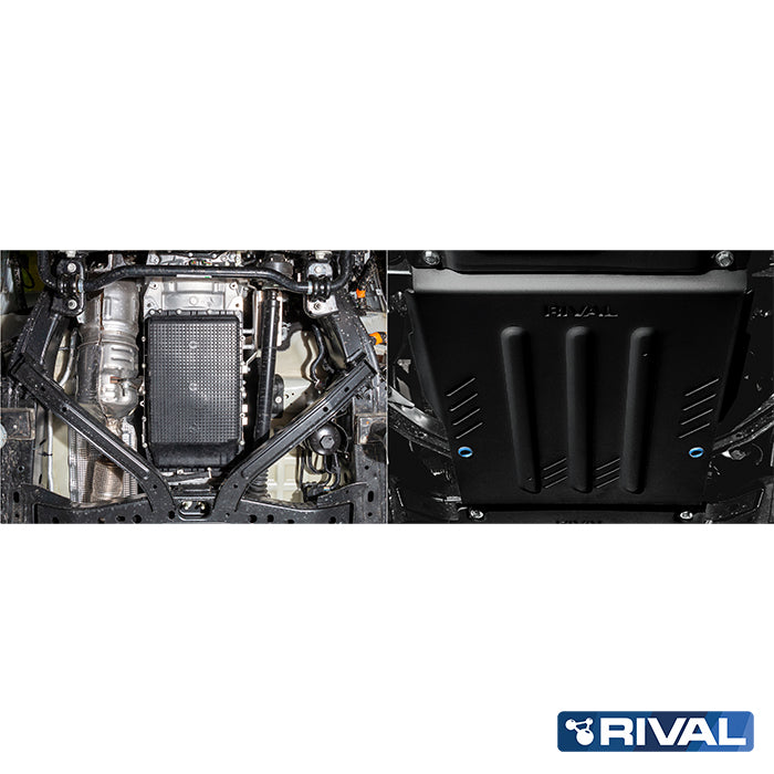 Rival Unterfahrschutz Alu 3 mm für Volkswagen Amarok, 2023-heute, 2.0D, 3.0D AT 4WD , Getriebe skid