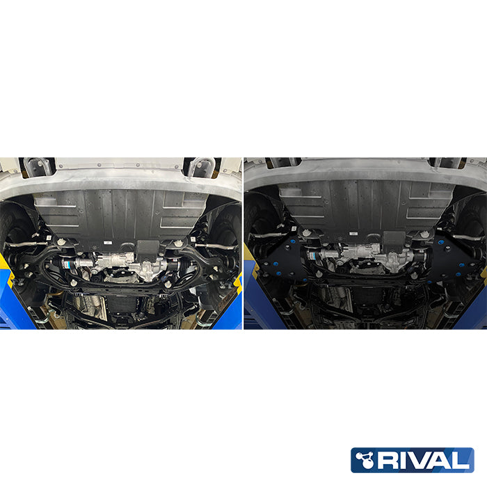 Rival Unterfahrschutz Alu 3 mm für Volkswagen Amarok, 2023-heute, 2.0D, 3.0D AT , Lower control arm