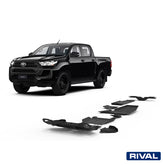 Rival Unterfahrschutz Alu 3 mm für Toyota Hilux, 2015-heute, 4WD 2,4D (incl. EURO6) , full kit w/ tank (6 pcs)