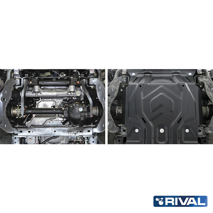 Rival Unterfahrschutz Alu 3 mm für Mitsubishi L200 / Triton, 2015-2023, 2,4D; 2,2D , Motor