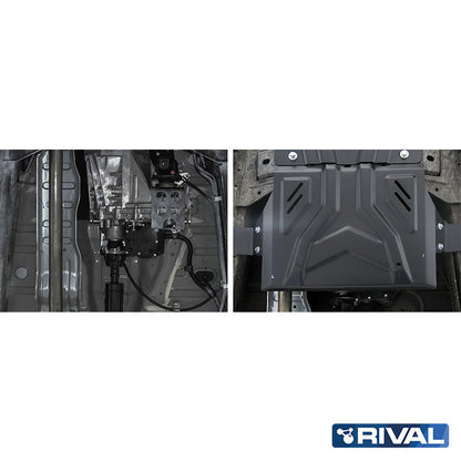 Rival Unterfahrschutz Alu 3 mm für Fiat Fullback, 2016-heute, 2,4D , Verteilergetriebe