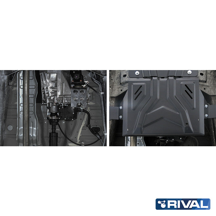 Rival Unterfahrschutz Alu 3 mm für Mitsubishi Pajero Sport, 2016-heute, 2,4; 3,0 , Verteilergetriebe