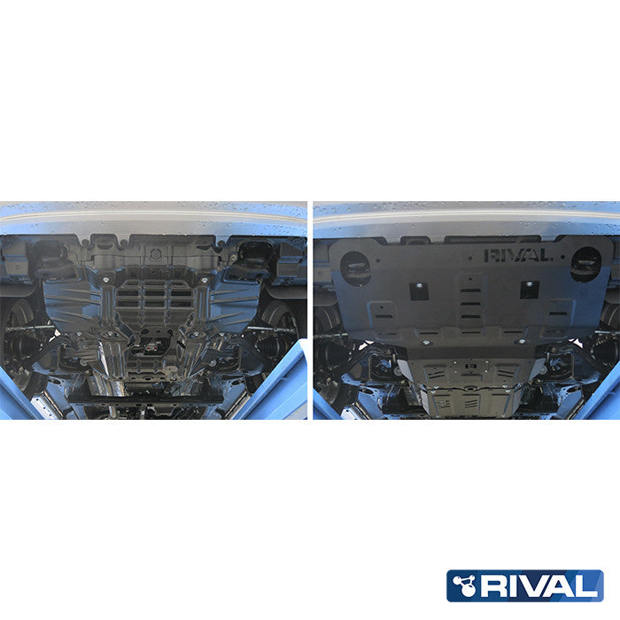 Rival Unterfahrschutz Stahl 3 mm für Toyota Hilux, 2015-heute, 4WD 2,8D; 2,4D (EURO6 approved) , Kühler + Motor