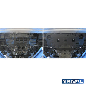 Rival Unterfahrschutz Alu 3 mm für Toyota Hilux, 2015-heute, 4WD 2,8D; 2,4D (EURO6 approved) , Kühler + Motor