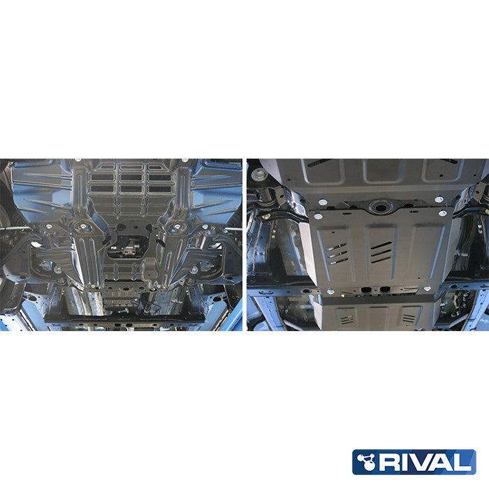 Rival Unterfahrschutz Alu 3 mm für Toyota Hilux, 2015-heute, 4WD 2,8D; 2,4D (EURO6 approved) , Getriebe