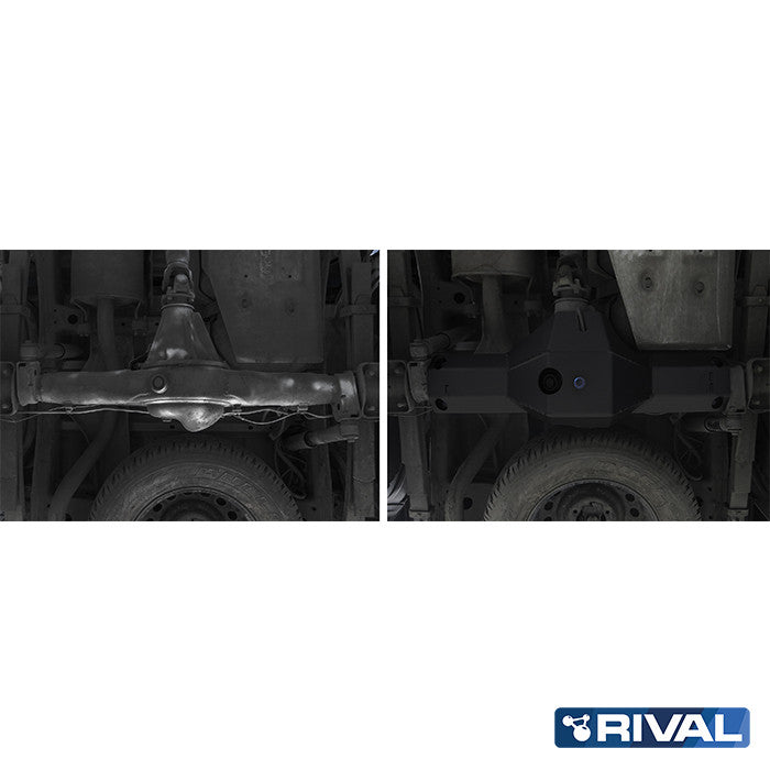 Rival Unterfahrschutz Stahl 3 mm für Toyota Hilux, 2015-heute, 4WD 2,8D; 2,4D (EURO6 approved) , Differential