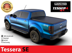 Laderaumabdeckung Tessera SE für FORD Ranger 2012-2022 Doppelkabine schwarz matt