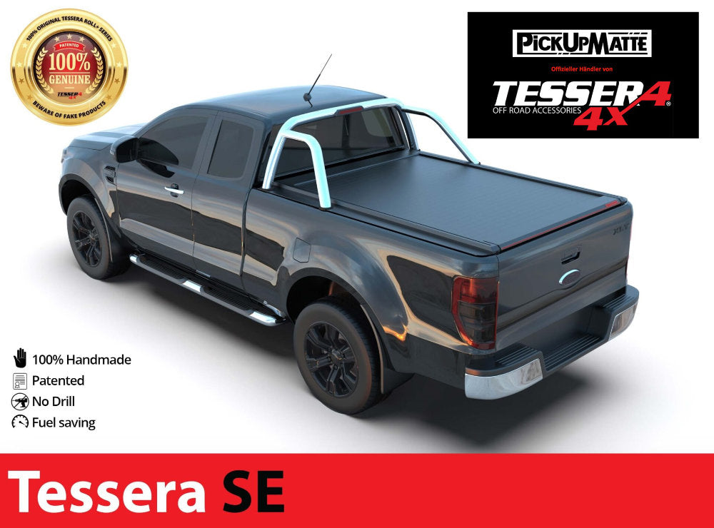 Laderaumabdeckung Tessera SE für FORD Ranger 2012-2022 Extrakabine schwarz matt