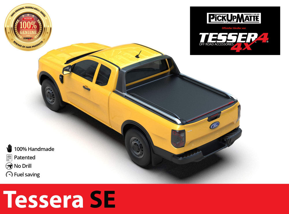 Laderaumabdeckung Tessera SE für FORD Ranger 2023 New Generation Extrakabine schwarz matt