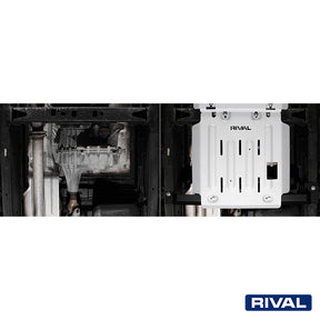 Rival Unterfahrschutz Alu 6mm für Dodge RAM 1500 / RAM 1500 TRX, 2018-heute, 5.7, 5.7 Hybrid; 6.2 V8, Verteilergetriebe, Silver, Aluminum