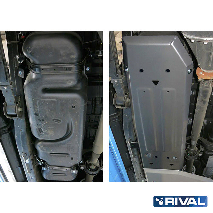 RIVAL Kraftstofftank-Unterfahrschutz für Ford Ranger 2012-2015, 2016-2018, 2019-2022 – Aluminium 6 mm