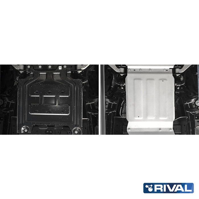 Rival Unterfahrschutz Alu 4mm für Ford Ranger, 2012-2022, 2,2; 3,2; 2.0 TDCi, Getriebe