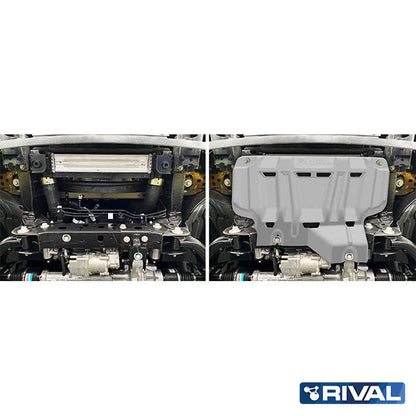 Rival Unterfahrschutz Alu 4mm für VW Amarok, 2023-heute, 2.0D, 3.0D AT 4WD, Kühler