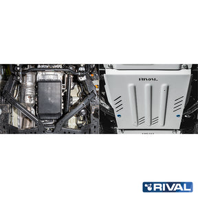 Rival Unterfahrschutz Alu 6mm für VW Amarok, 2023-heute, 2.0D, 3.0D AT 4WD, Getriebe skid, Silver, Aluminum