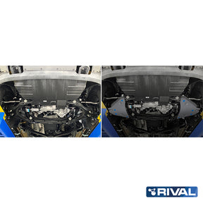 Rival Unterfahrschutz Alu 6mm für VW Amarok, 2023-heute, 2.0D, 3.0D AT, Lower control arm, Silver, Aluminum