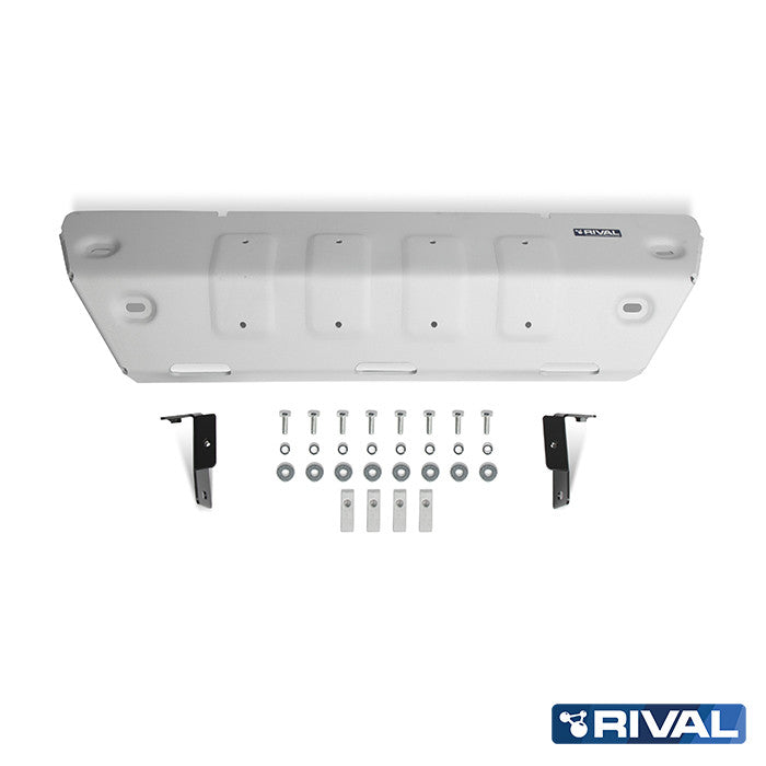 Rival Unterfahrschutz Alu 6mm für Jeep Wrangler, 2007-2018, 2-Doors/4-Doors 2,8D; 3,6 , Steering rods, Silver, Aluminum